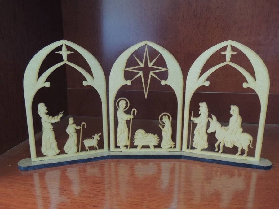 Enfeite Decorativo de Natal Sobre Os Três Reis Magos Na Cor Cru — foto 3