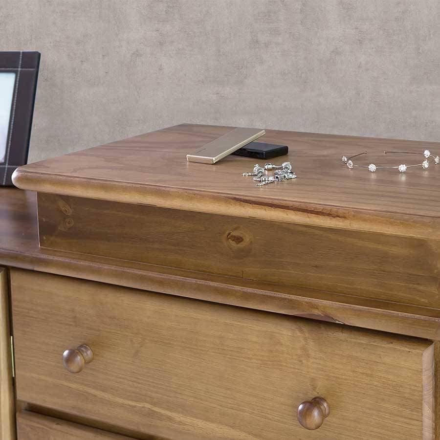 Cômoda Pinus 2 Portas 4 Gavetas — foto 3