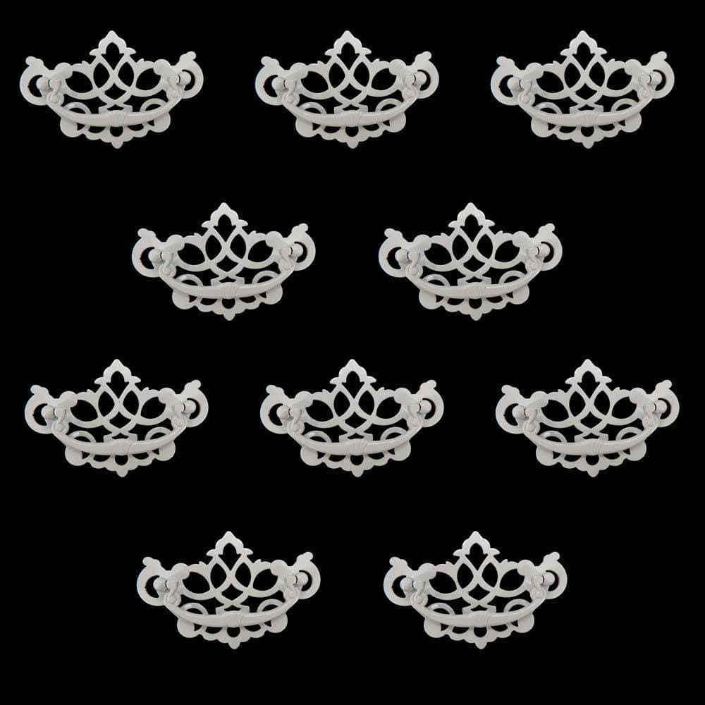 Conjunto 10 Puxadores Colonial 107 Metal Branco — foto 3