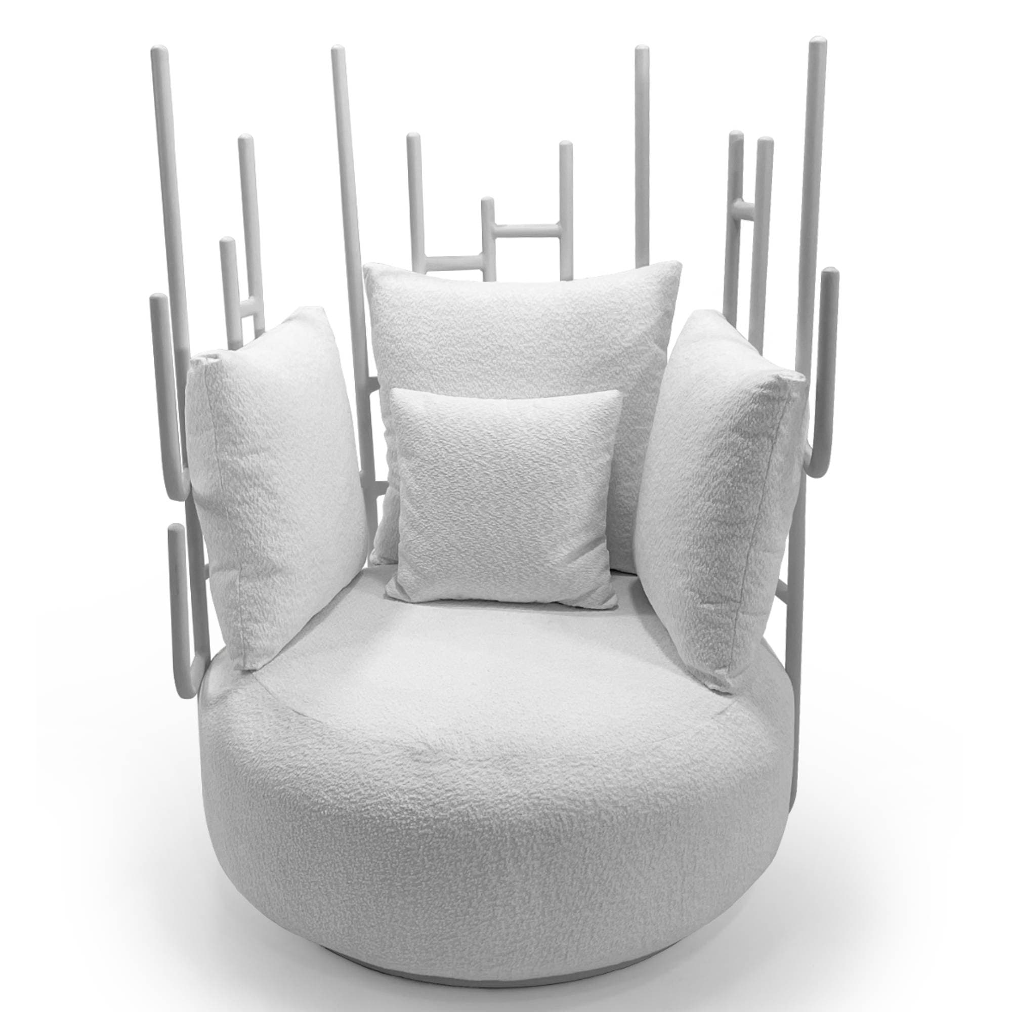 Poltrona Classy em Alumínio Tubular com Almofadas em Tecido Impermeável