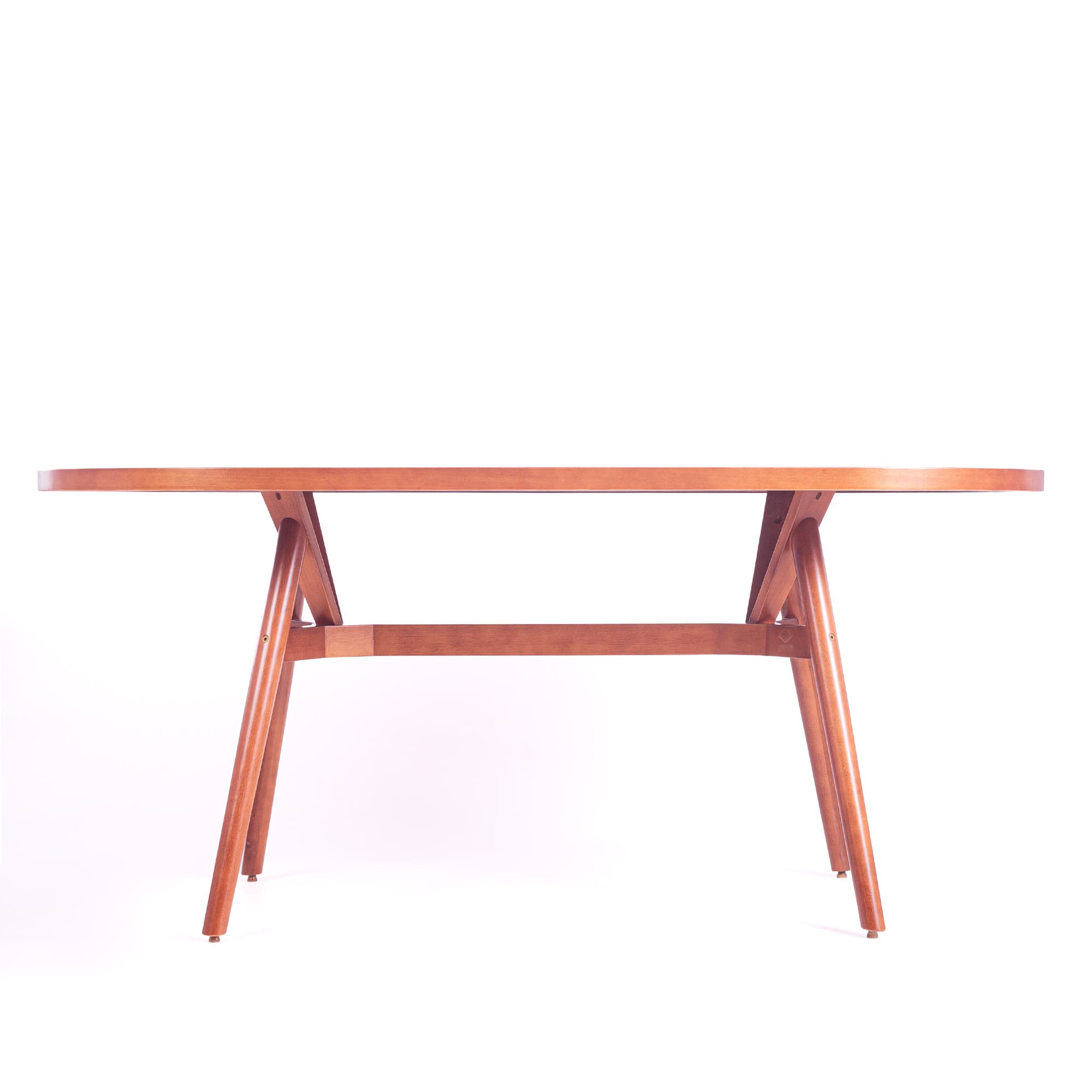 Conjunto Sala de Jantar Mesa 180 X 90 Cm 6 Cadeiras Encosto Palha