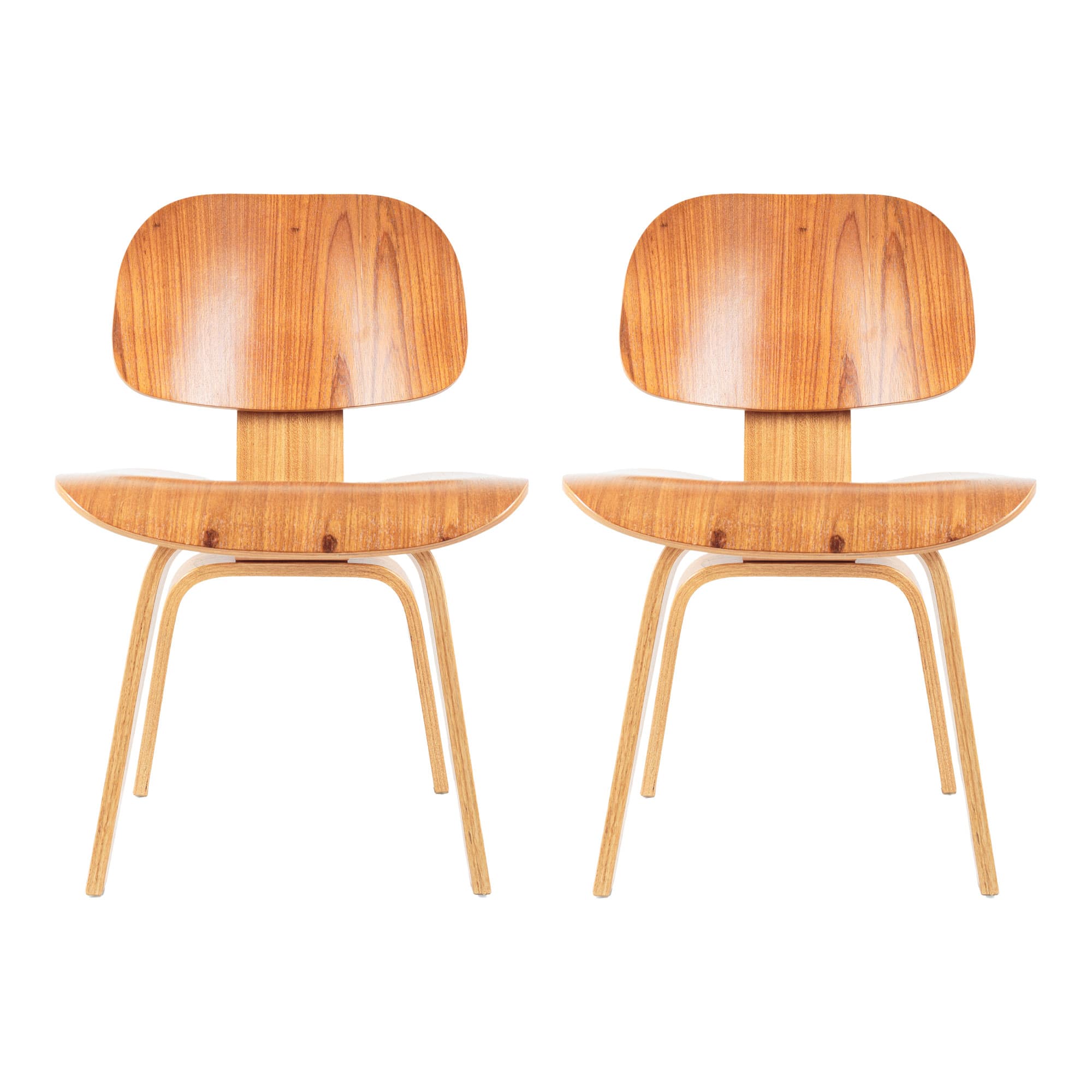 Conjunto 2 Poltronas Lcw Eames Inspired Multi Laminada Freijó