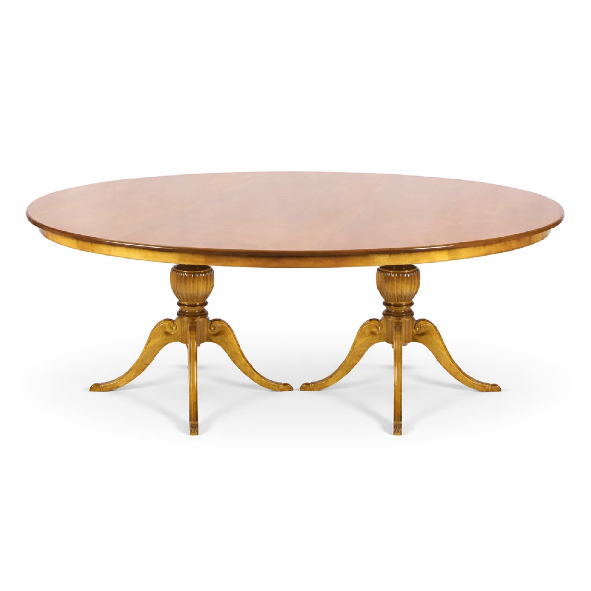 Mesa de Jantar Redonda Carla 180 Cm Base Imbuia Tampo Fosco Imbuia