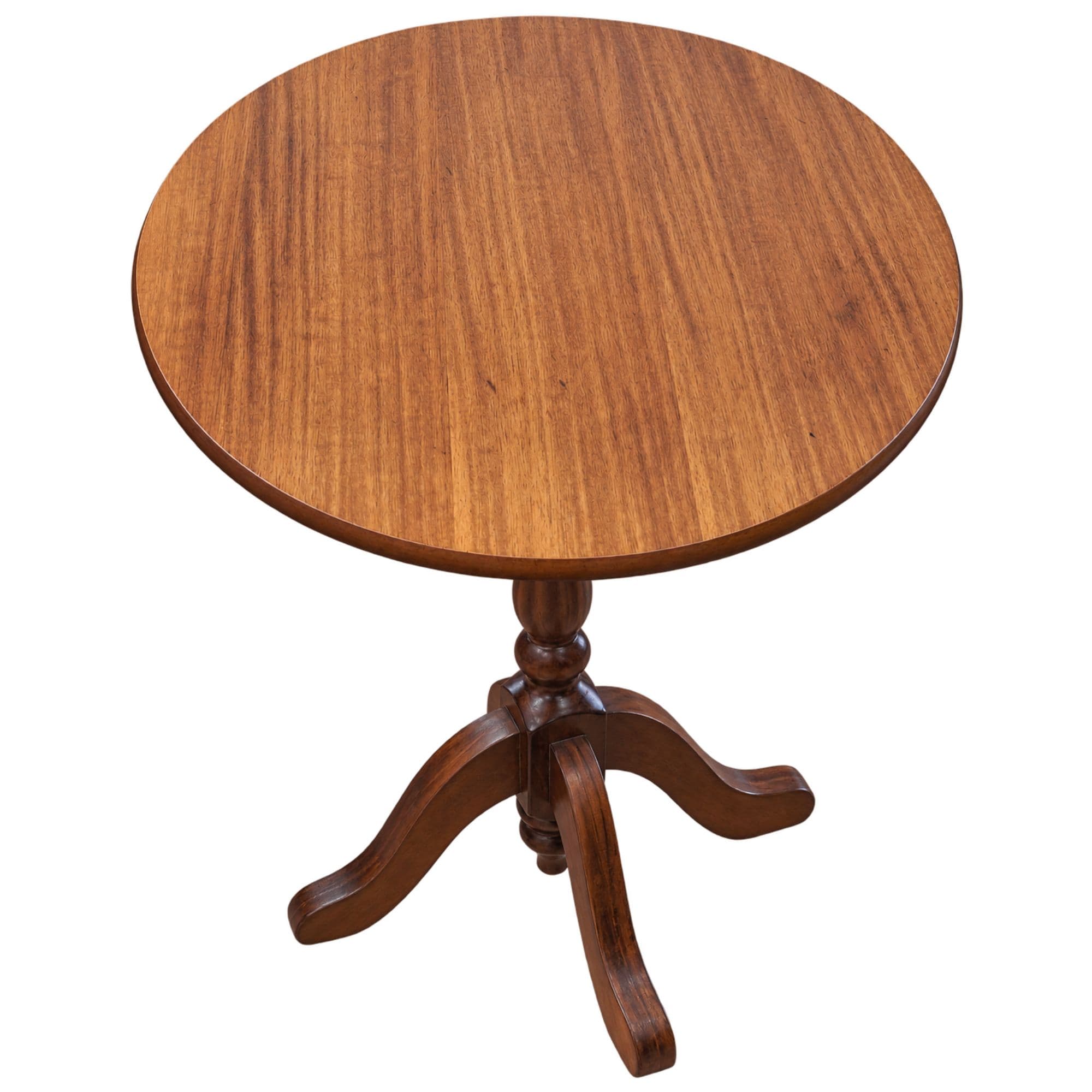 Mesa Bistrô com Tampo Madeirado Redondo 53 Cm e Pé Central Torneado