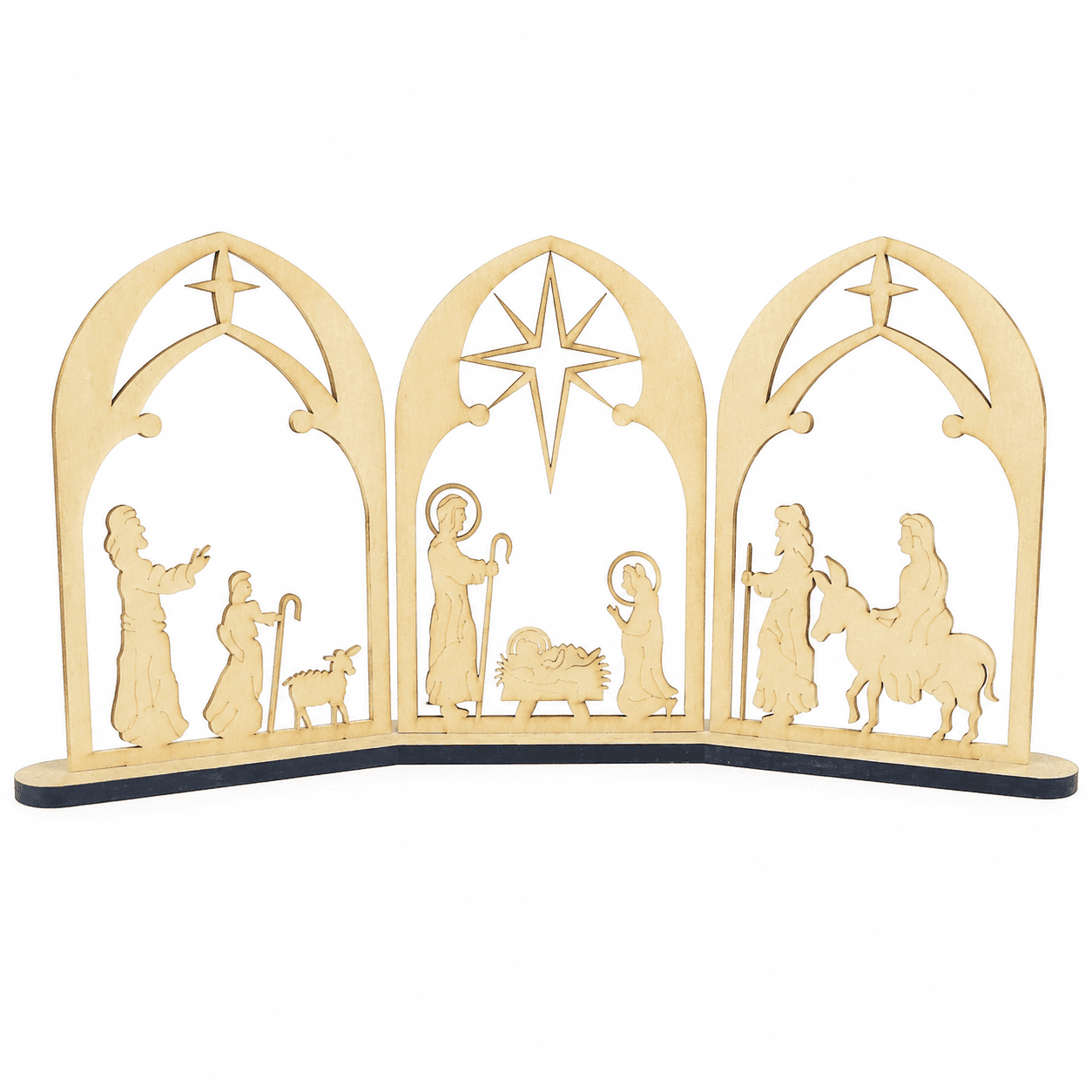 Enfeite Decorativo de Natal Sobre Os Três Reis Magos Na Cor Cru
