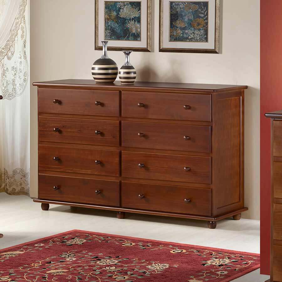 Cômoda Pinus com 08 Gavetas