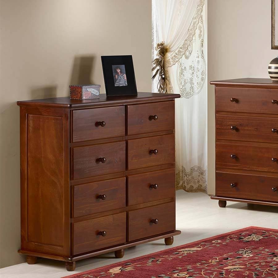 Cômoda Pinus 8 Gavetinhas