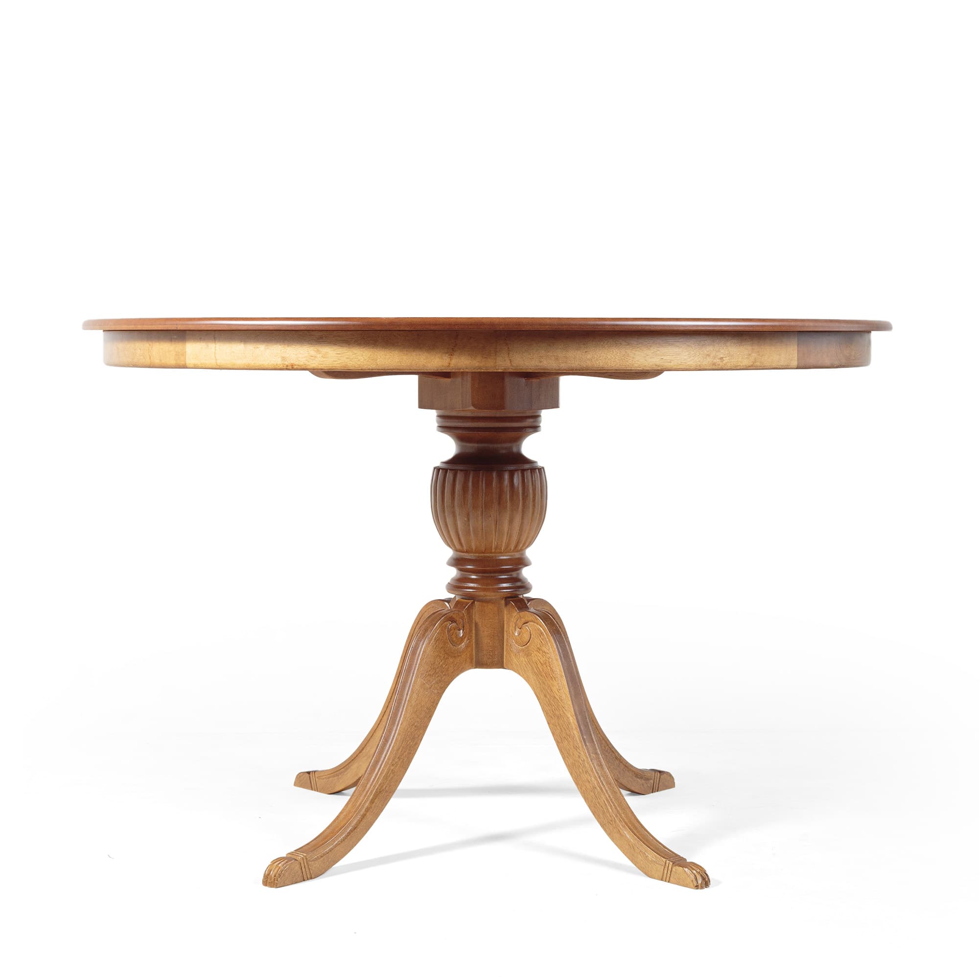 Mesa de Jantar Redonda Carla 160 Cm Base Imbuia Tampo Fosco Imbuia