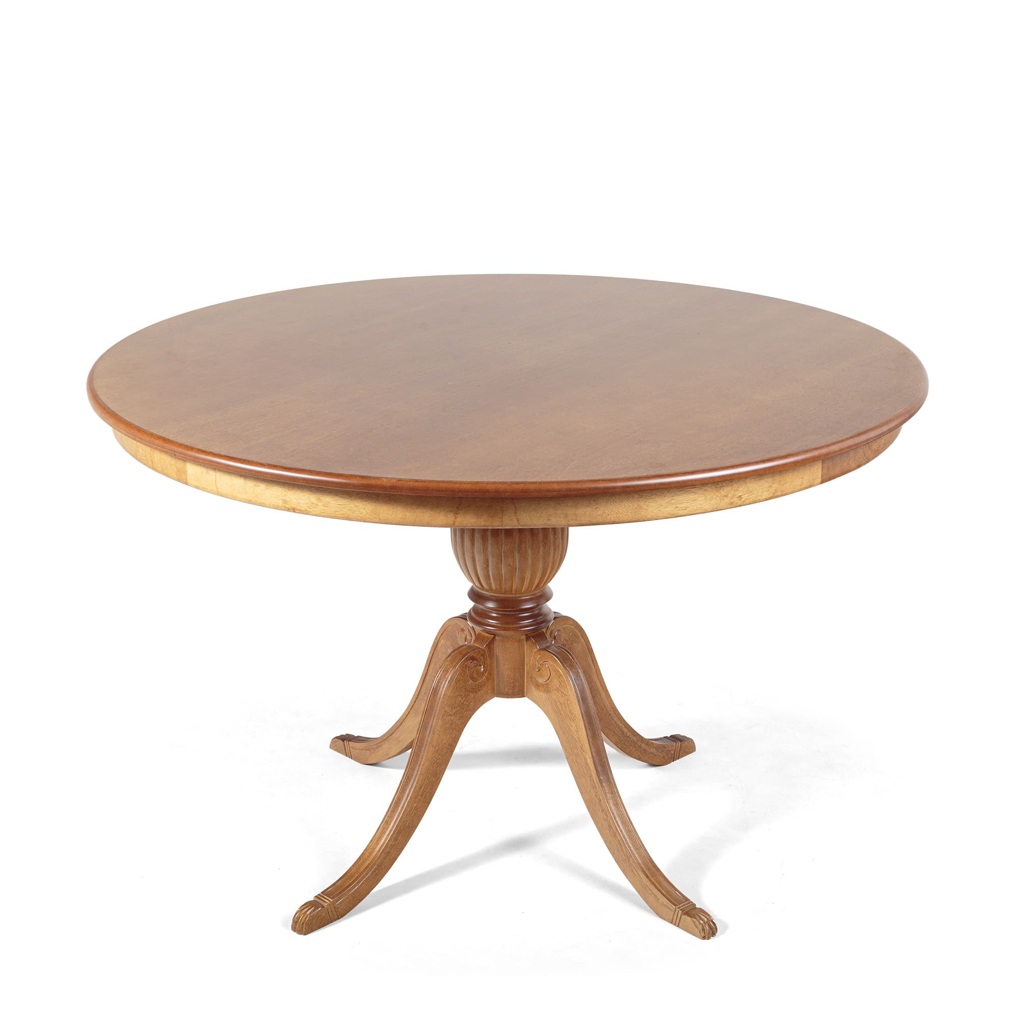 Mesa de Jantar Redonda Carla 160 Cm Base Imbuia Tampo Fosco Imbuia