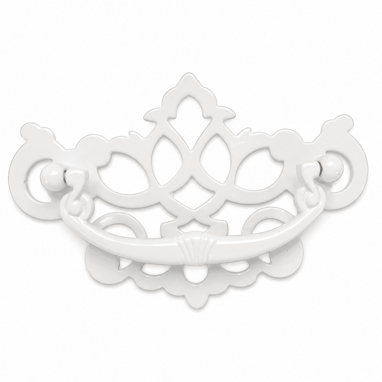 Puxador Colonial 107 de Metal Dourado Branco