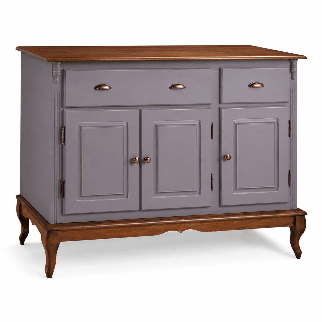 Buffet 3 Portas e 2 Gavetas Hanover Cinza Escuro