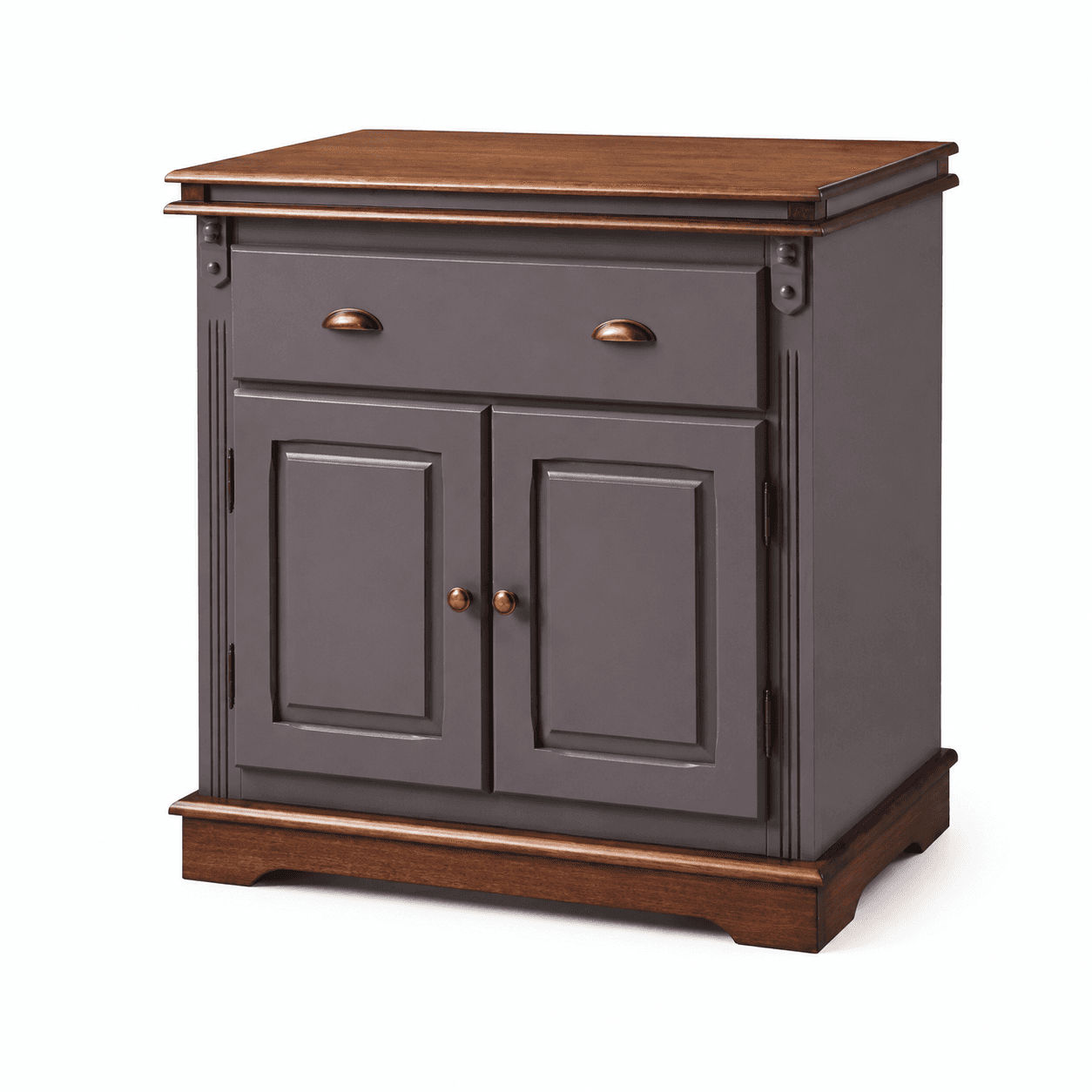 Buffet 2 Portas 1 Gaveta Manchester Cinza e Garapa