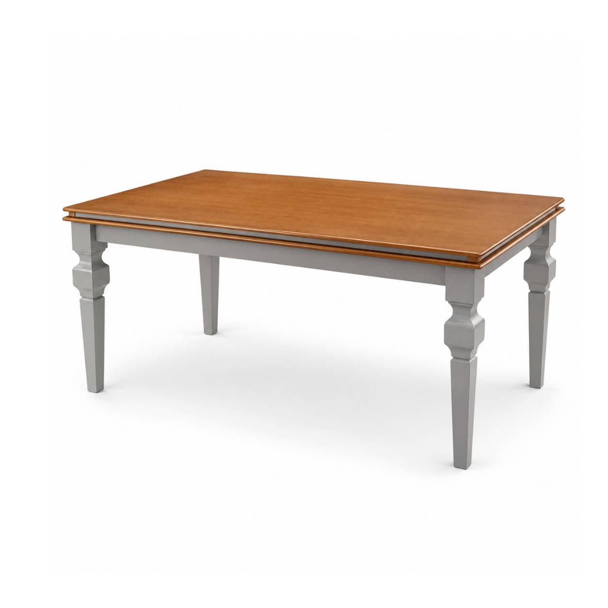 Mesa de Jantar Retangular 240X100Cm Garapa e Cinza