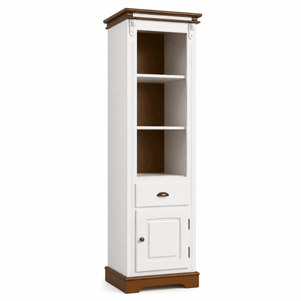 Estante Estreita 2 Prateleiras Manchester Branco Provençal