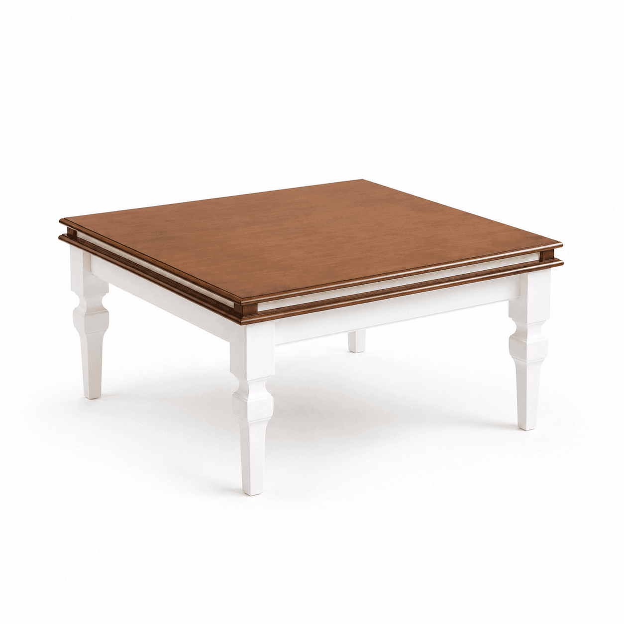 Mesa de Centro Manchester Imbuia Glazer e Branco Provençal