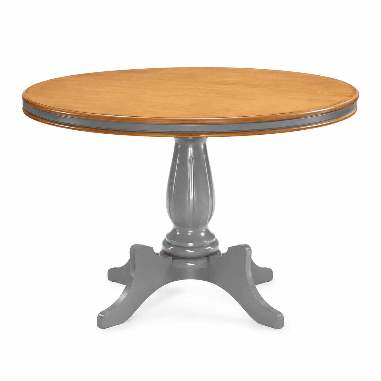 Mesa de Jantar Redonda 116Cm Manchester Garapa e Cinza