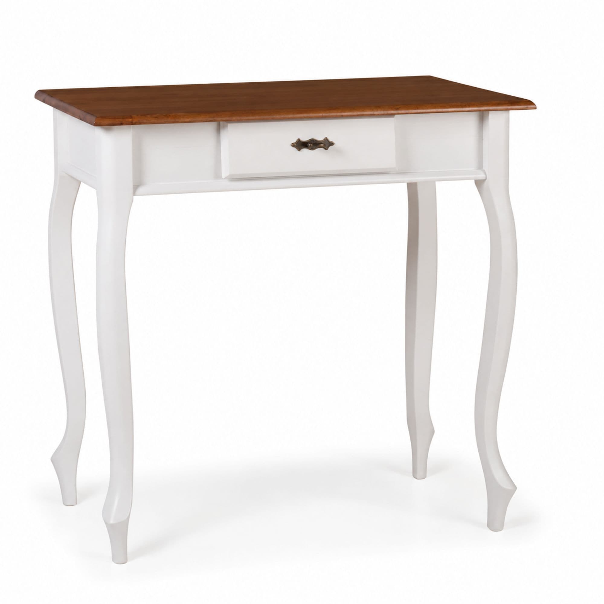 Aparador Luis Xv Pequeno 80Cm 1 Gaveta Madeira Mava Branco
