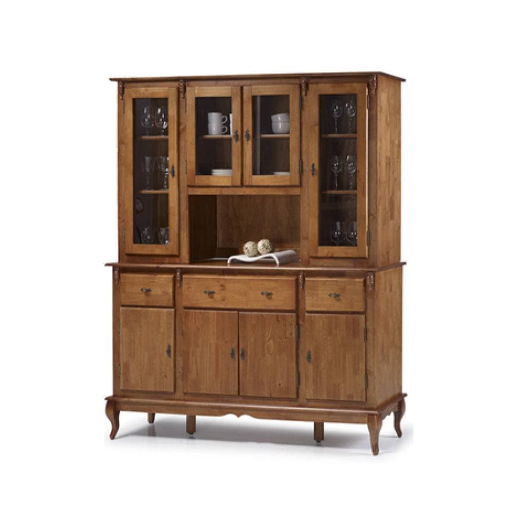 Arca Oratório 205Cm 4 Portas 3 Gavetas Madeira Mava 024B - Imbuia Glazer