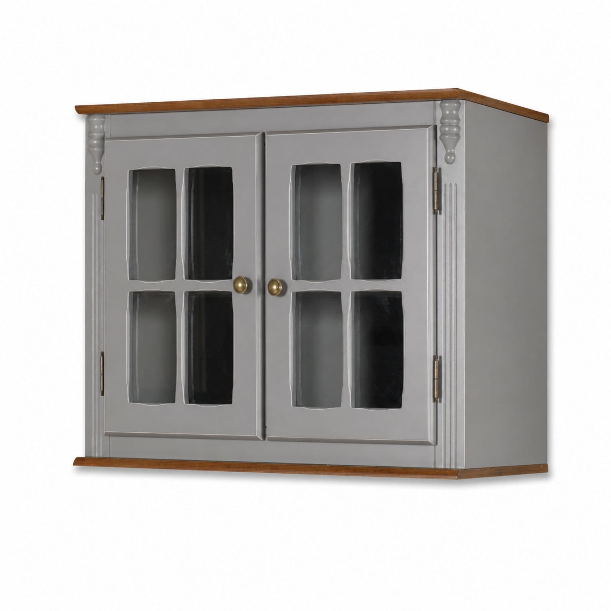 Armário Aéreo Hanover com 80 Cm e 2 Portas de Vidro para Cozinha