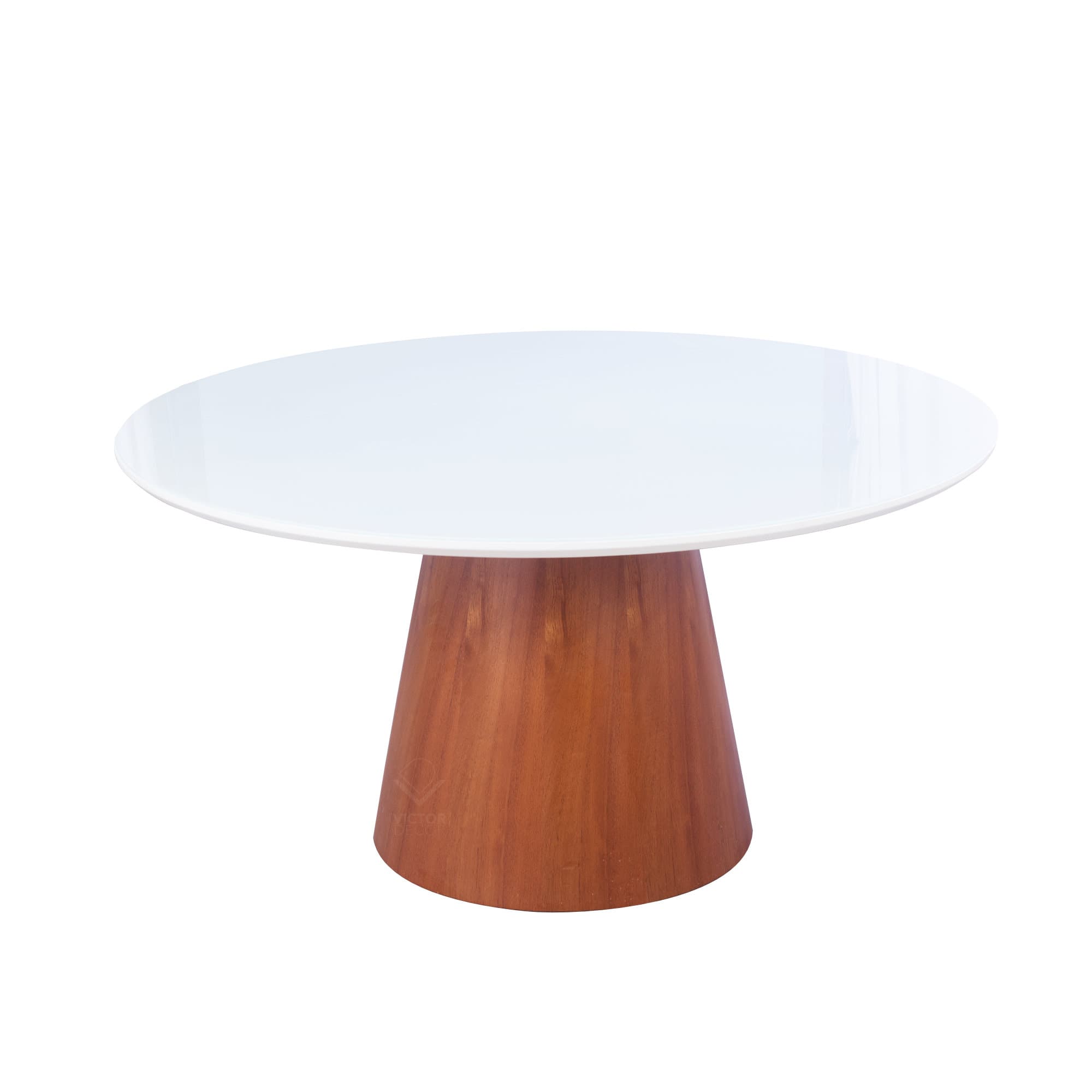 Conjunto Mesa Redonda La Victor e 6 Cadeiras Encosto X Cor Imbuia