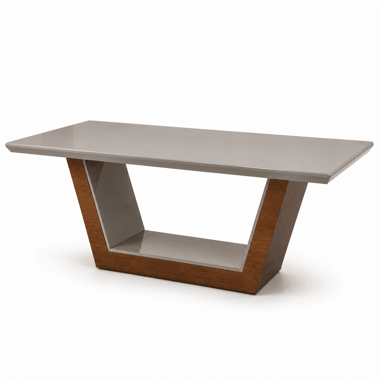 Mesa de Jantar Retangular La Victor 280 X 110 Cm com Vidro Branco