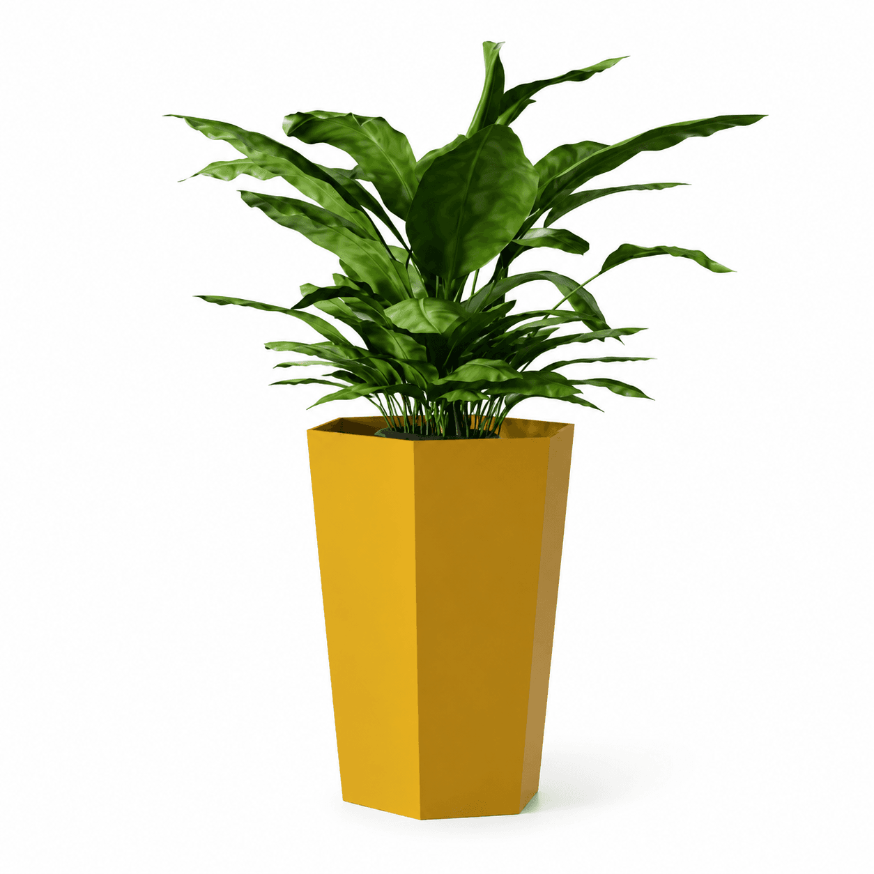 Vaso Siena 69Cm em Fibra de Vidro Amarelo Camaro