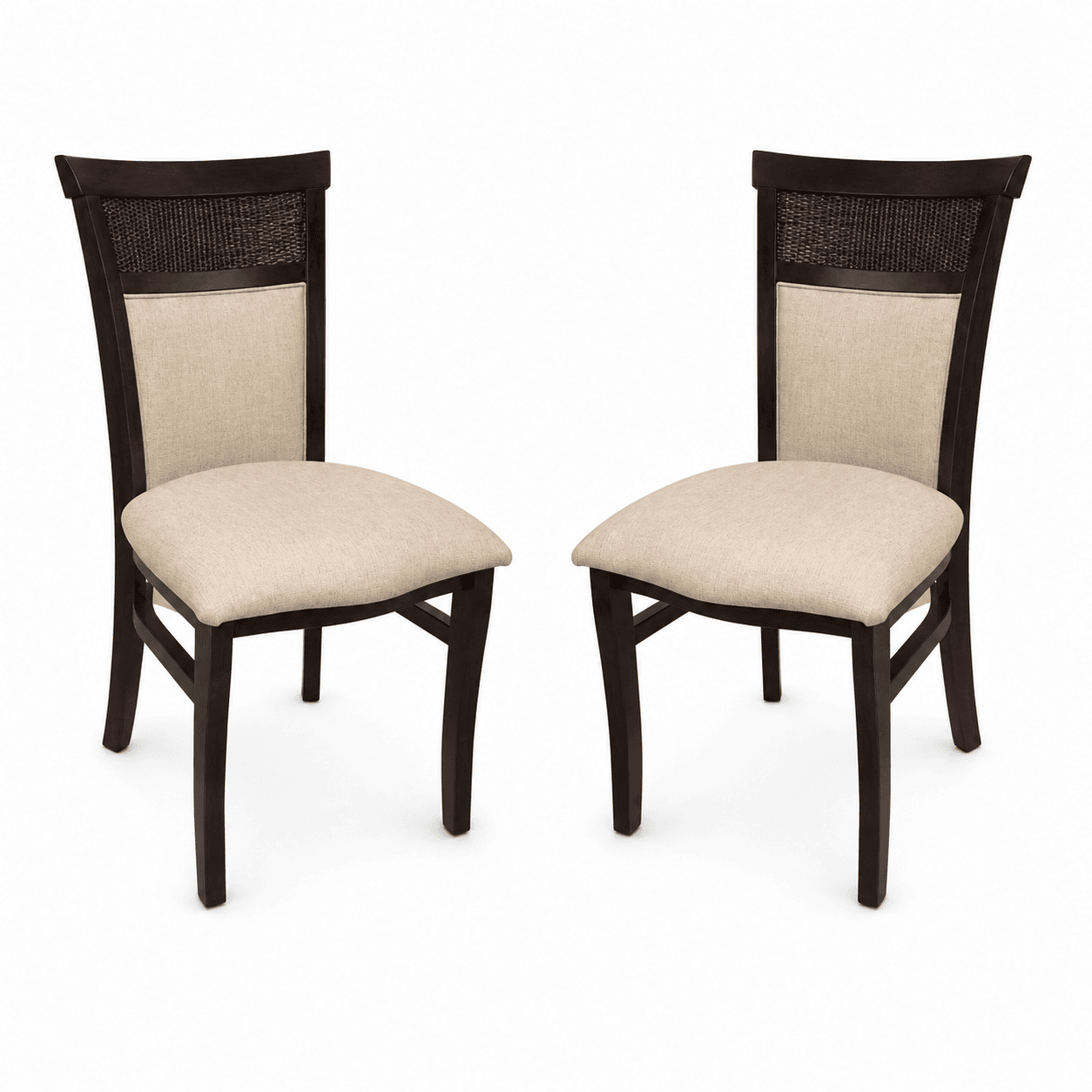 Conjunto com 2 Cadeiras Jurerê Cor Capuccino Fosco Ratan